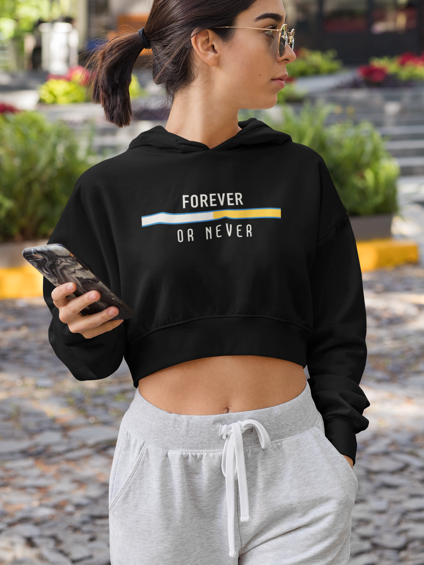 Forever Or Never Winter Crop Hoodies by ANTHERR