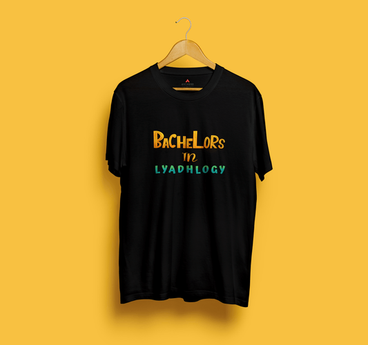 BACHELORS IN LYADHOLOGY : BENGALI FEVER - HALF-SLEEVE T-SHIRT BLACK