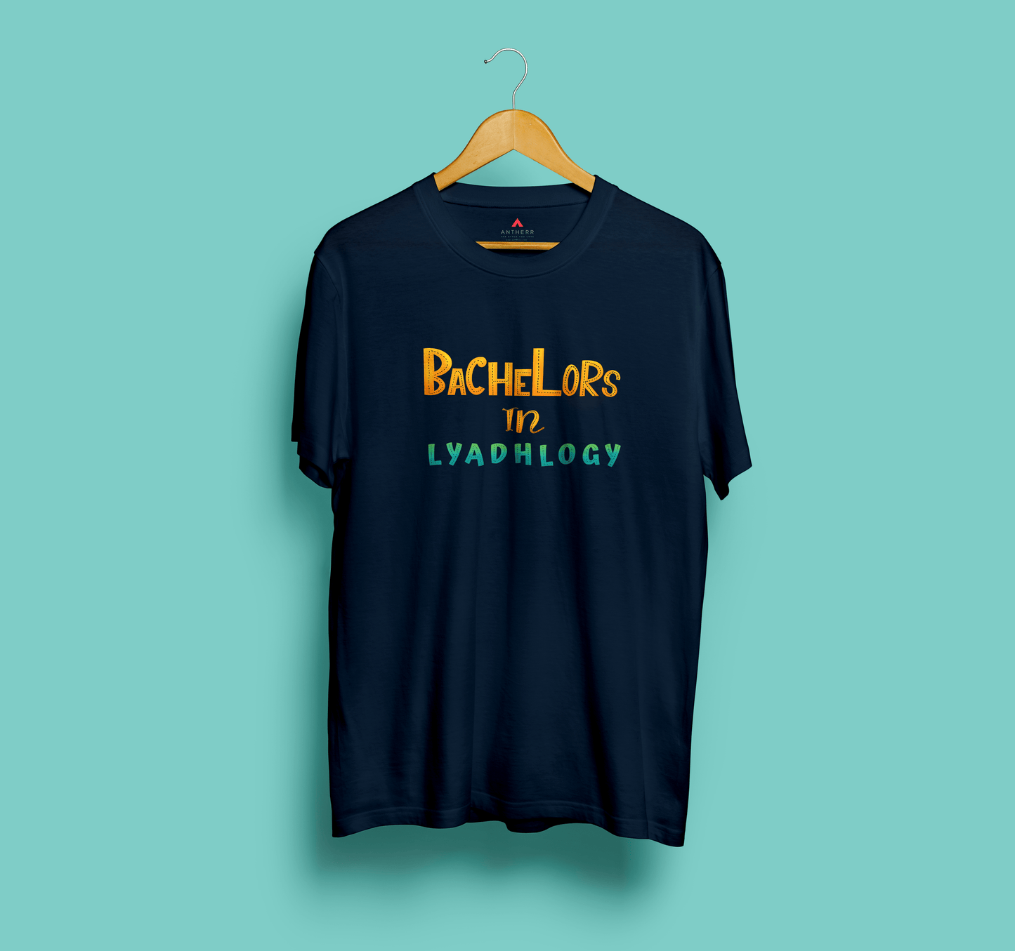 BACHELORS IN LYADHOLOGY : BENGALI FEVER - HALF-SLEEVE T-SHIRT NAVY BLUE
