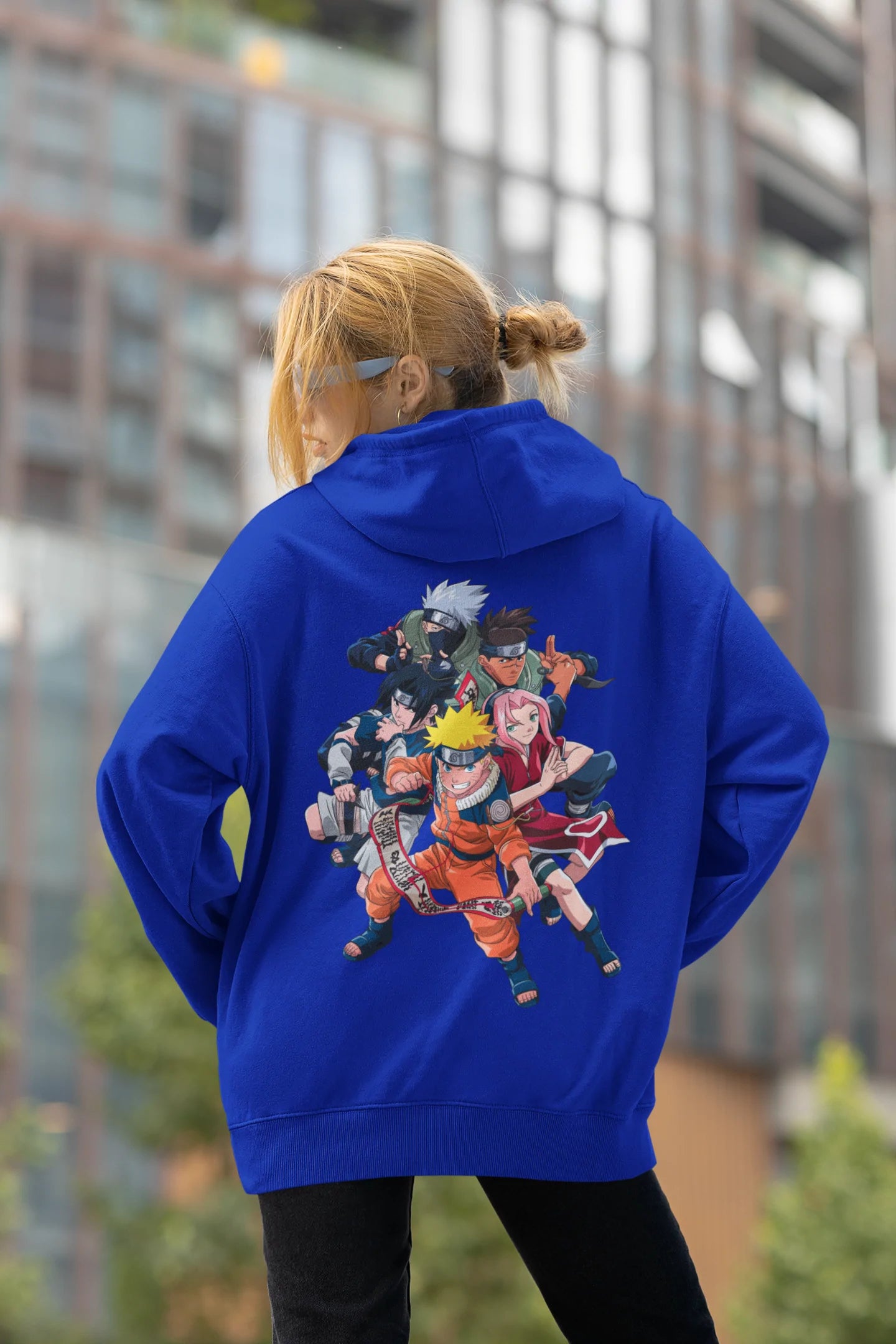 Team 7 Kakashi (Double Sided Print): WINTER HOODIES Royal Blue