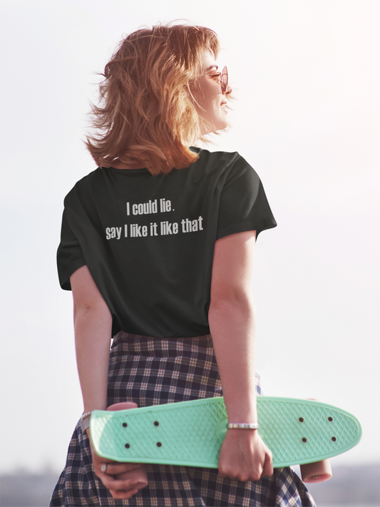 I could lie, say I like it like that: Billie Eilish (Double Sided Print): Aesthetic - Half Sleeve T-Shirts