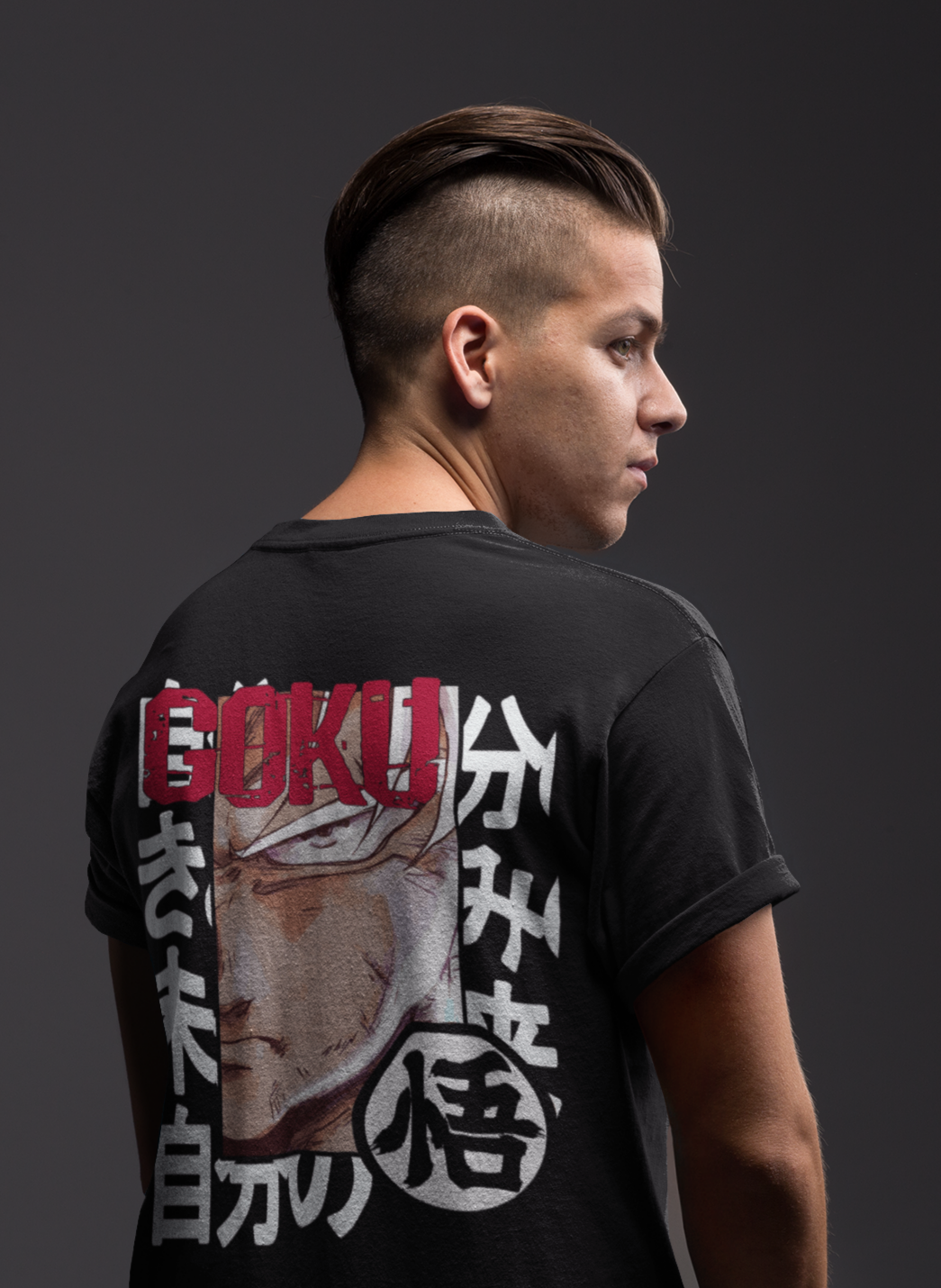 Goku- Dragon Ball Z: Regular Fit Half Sleeve T-Shirts BLACK