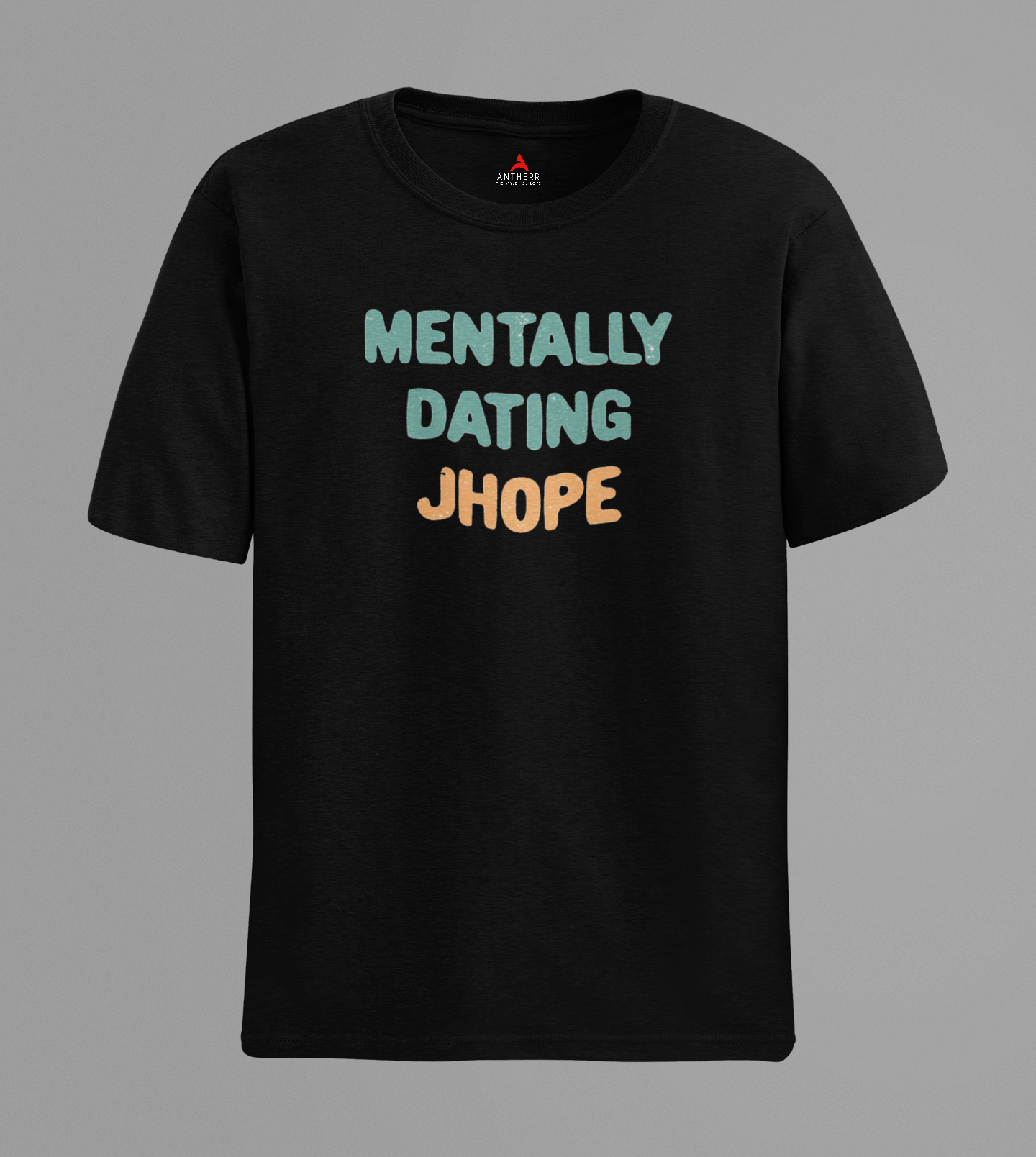 Mentally Dating JHope : BTS - HALF-SLEEVE T-SHIRTS BLACK