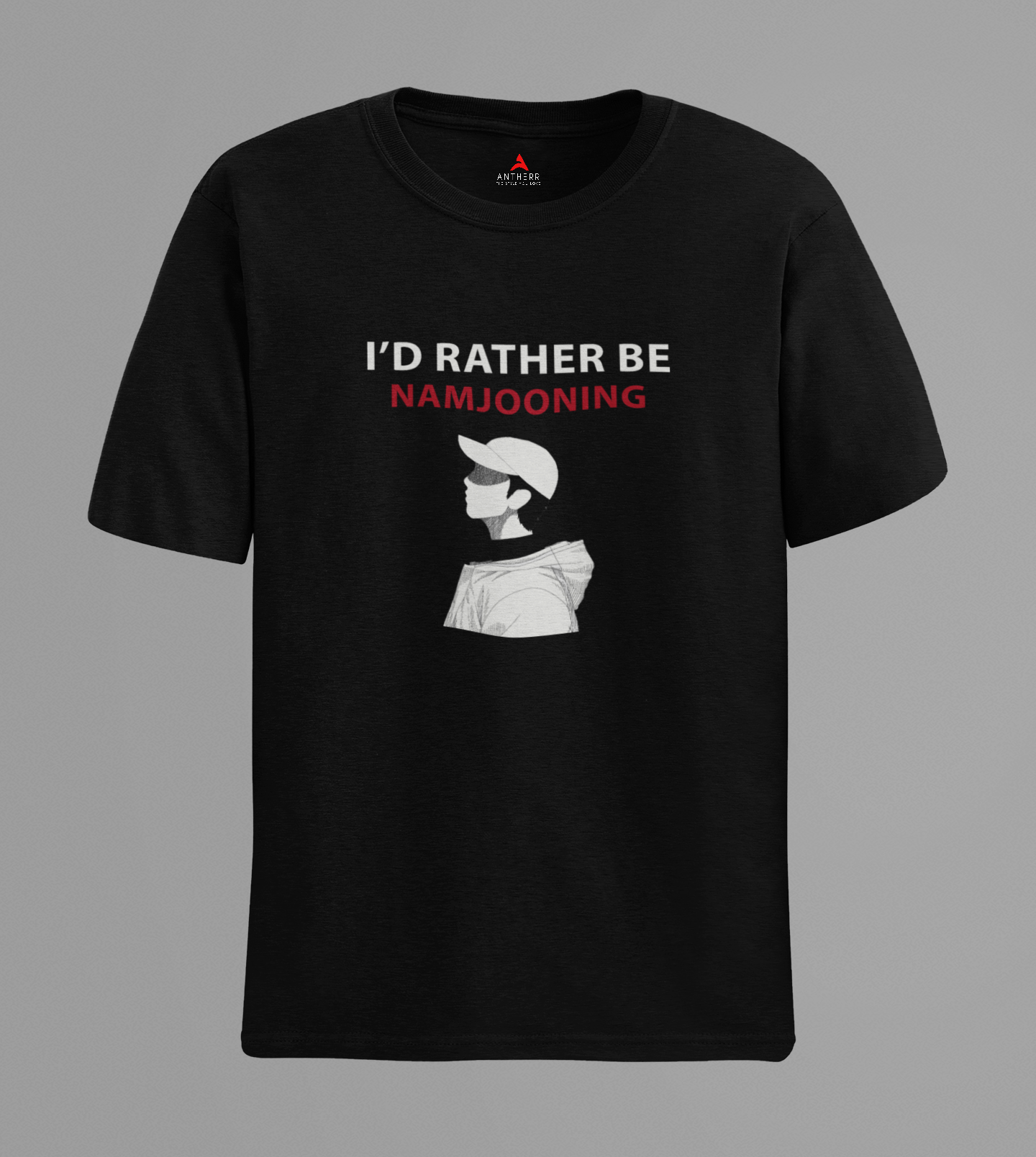 I'd rather be Namjooning: BTS - Half-sleeve T-shirts Black