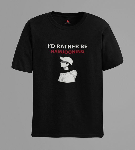 I'd rather be Namjooning: BTS - Half-sleeve T-shirts Black