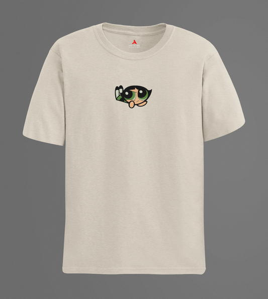 Buttercup MinimalPOWERPUFF GIRLS : - HALF SLEEVE T-SHIRT BEIGE
