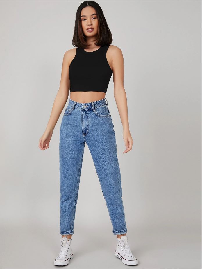 Basic Black Crop Tank Tops