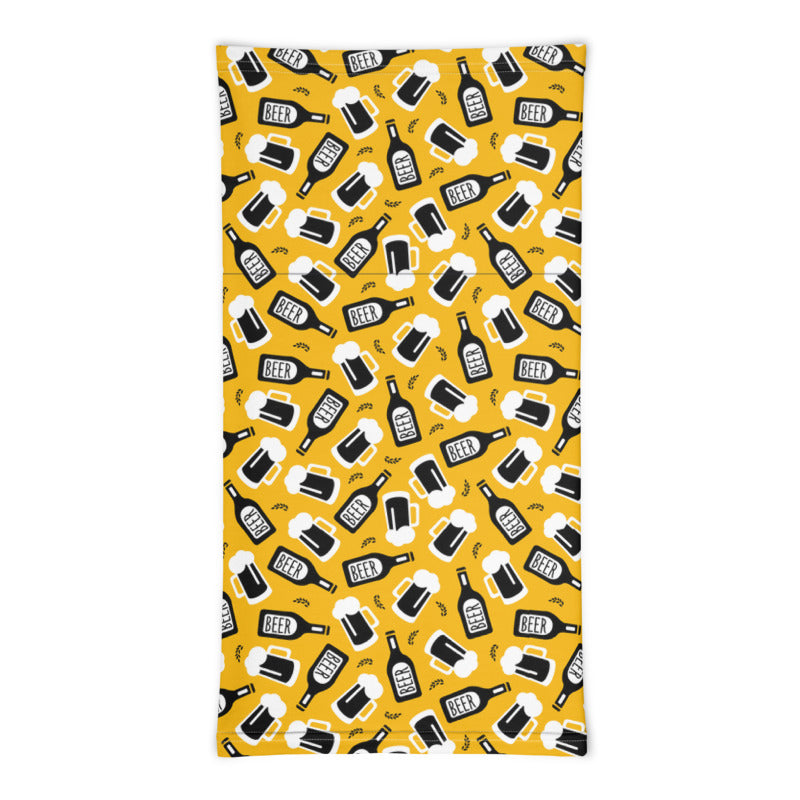 Beer Doodle Yellow Colour Unisex Face Bandana