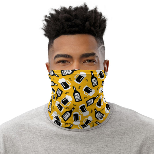 Beer Doodle Yellow Colour Unisex Face Bandana