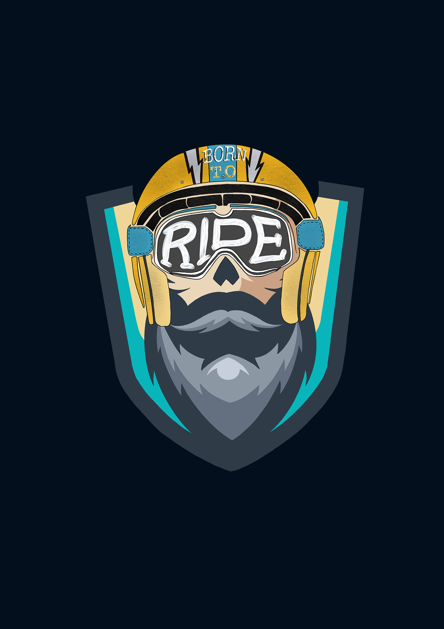 " BORN TO RIDE " - HALF-SLEEVE T-SHIRTS