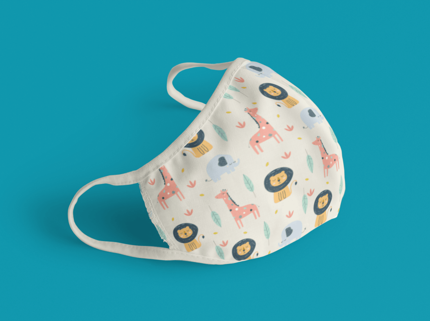 "Cute Animals Pattern" : Tetra Shield Protection Mask (PACK OF 3) L (10 x 5.5) Inch