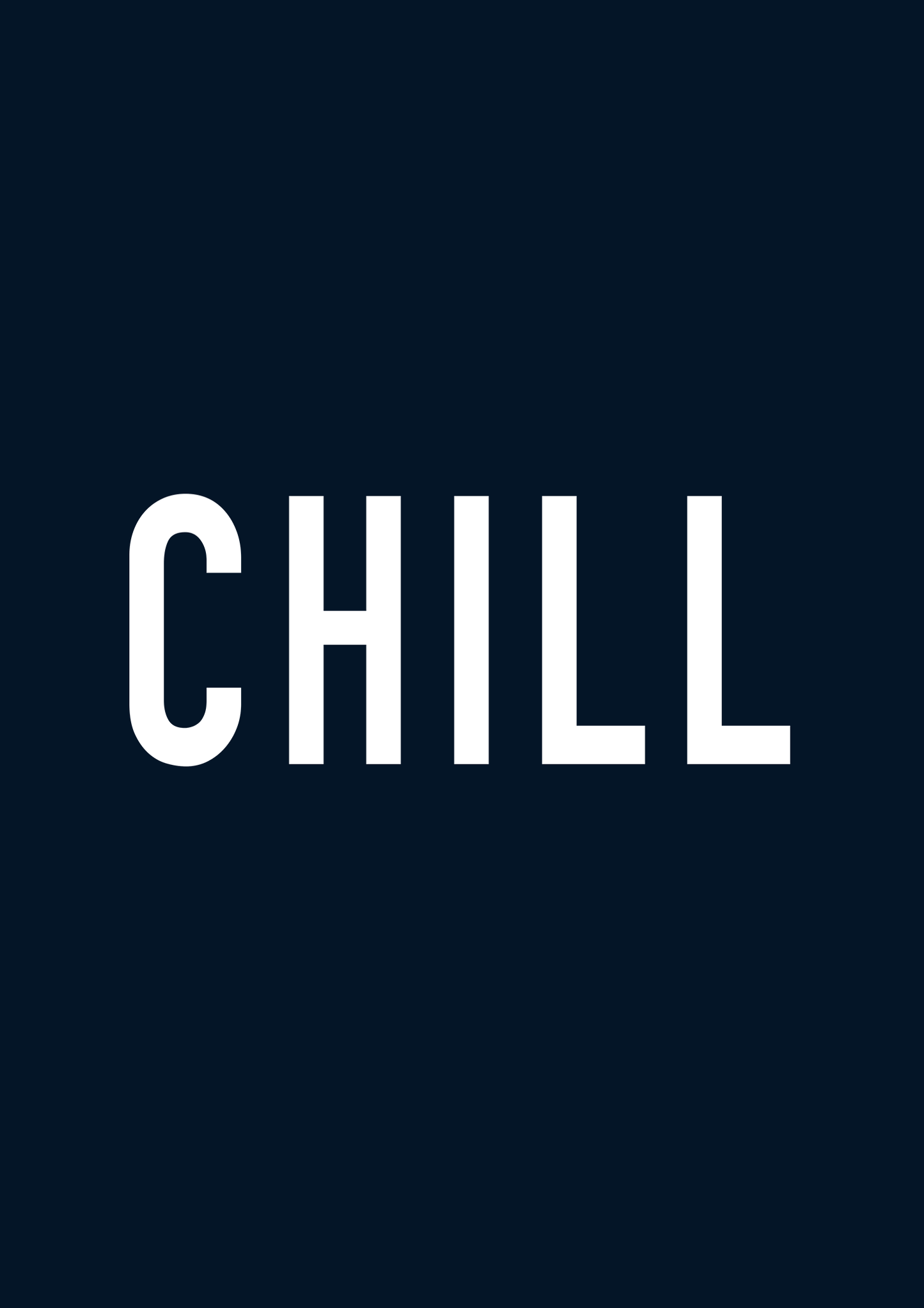 "CHILL" UNISEX HALF SLEEVE T-SHIRT