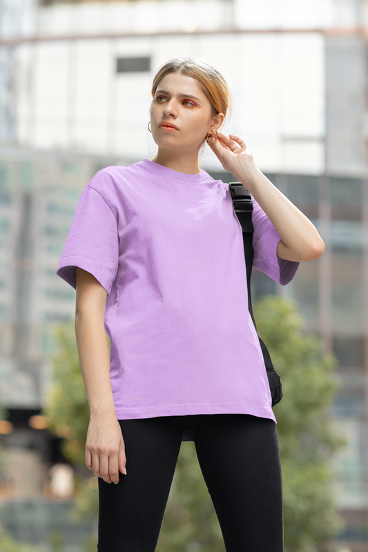 Basic Oversized T-shirt: Lavender LAVENDER