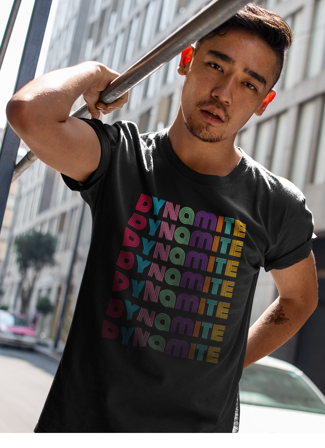 BTS DYNAMITE - HALF-SLEEVE T-SHIRTS BLACK