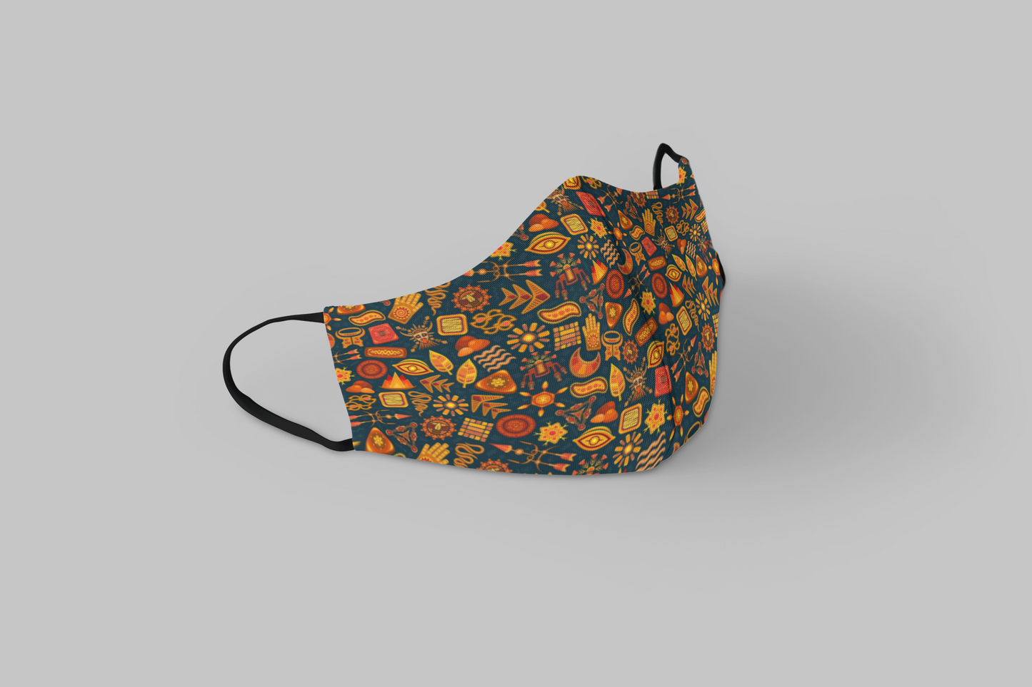 Tribal Doodle : Printed Tetra Shield Protection Mask ( PACK OF 3 )