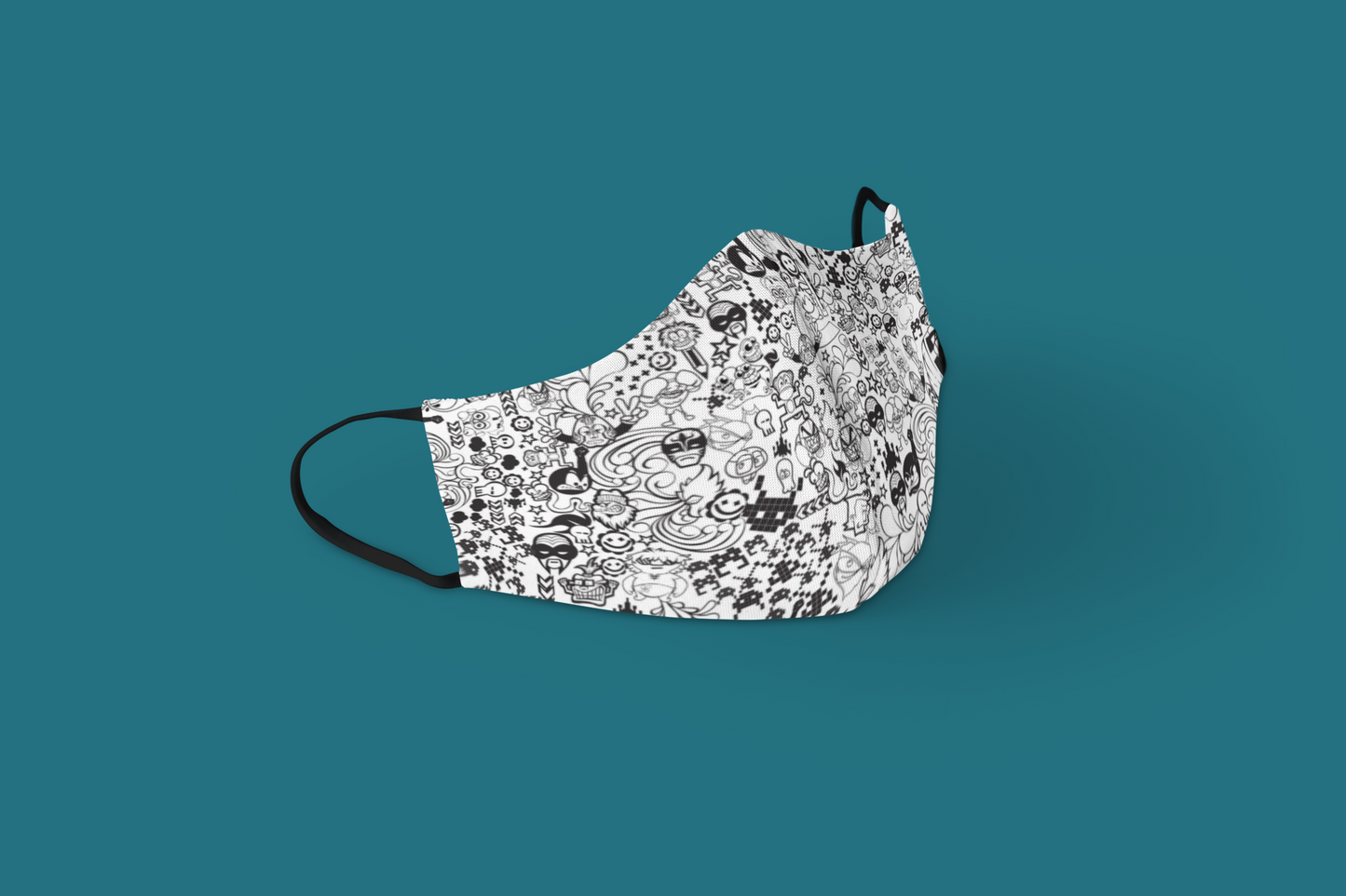 Doodle Art Patterns- Printed Tetra Shield Protection Unisex Mask