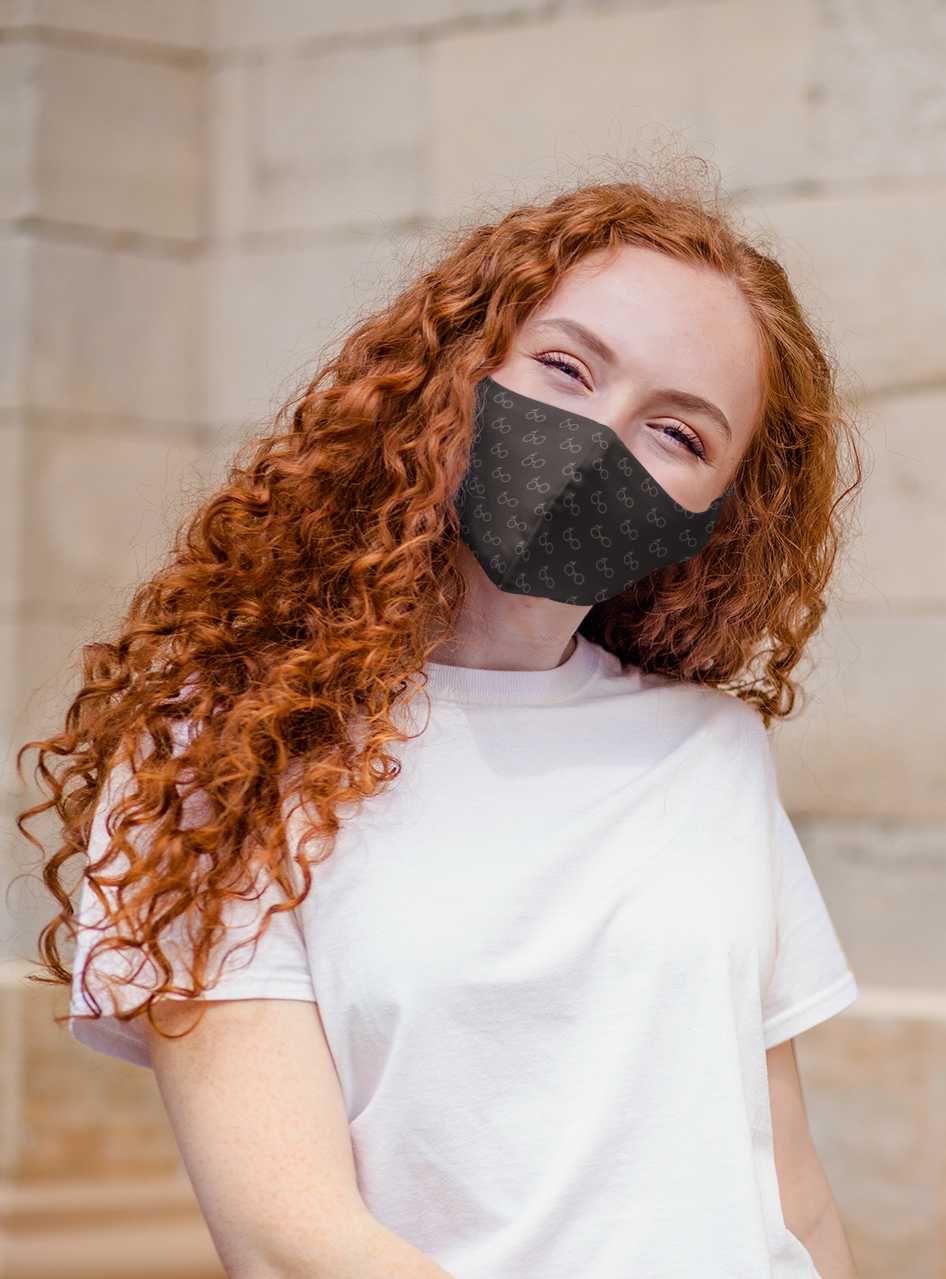 Harry Potter Spects Pattern : Printed Tetra Shield Protection Mask ( PACK OF 3 ) Female