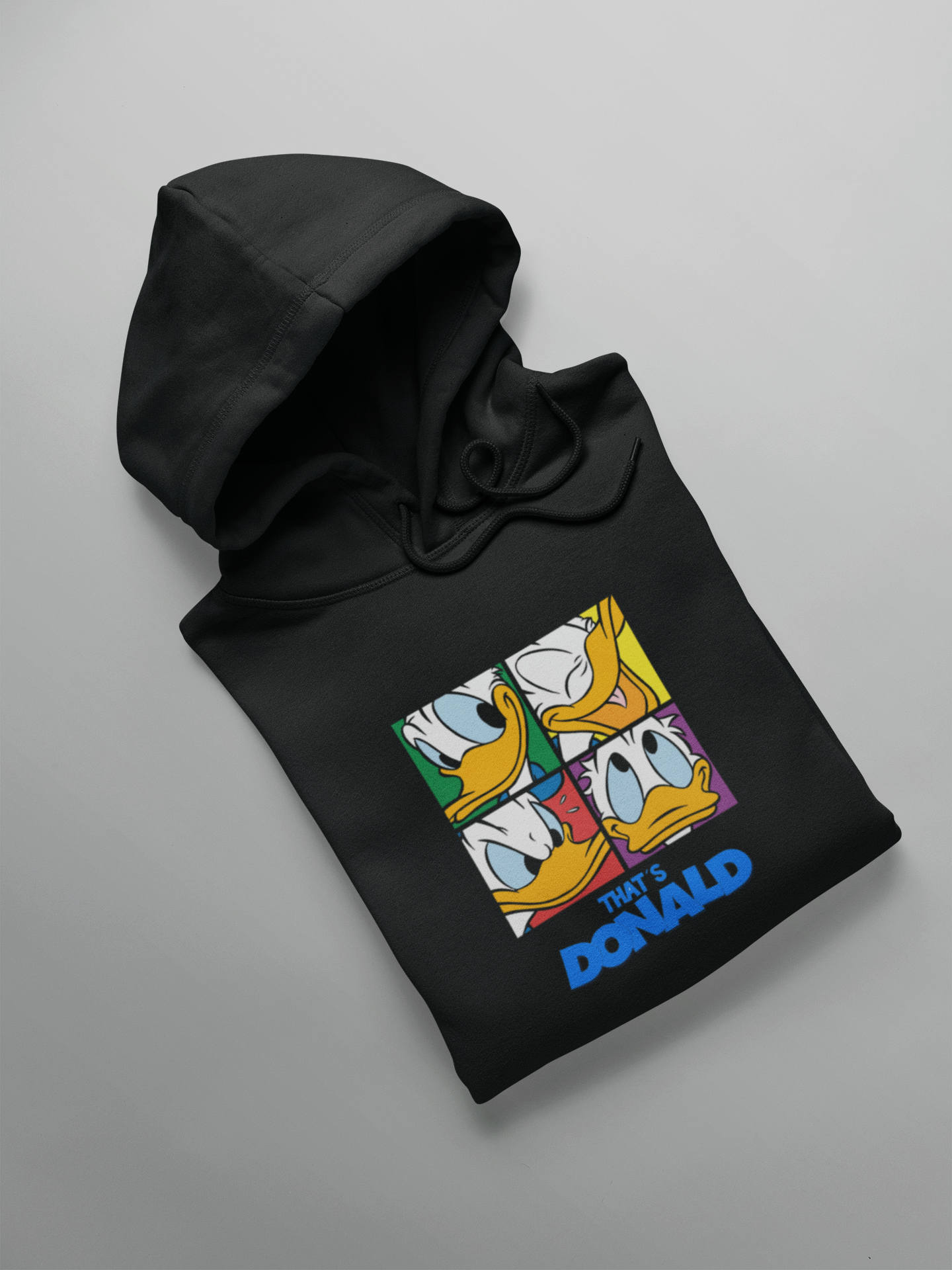DONALD DUCK: Cartoon - Winter Hoodies BLACK