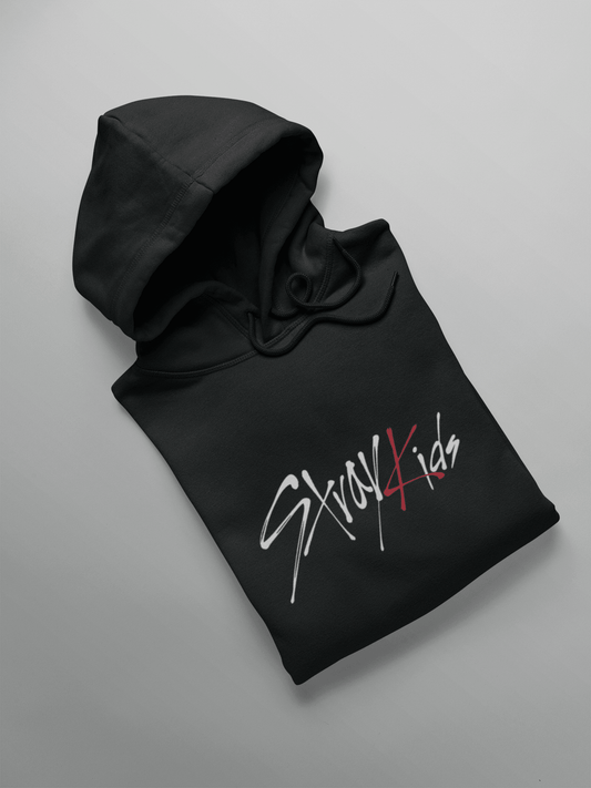 Stray Kids Logo- WINTER HOODIES BLACK