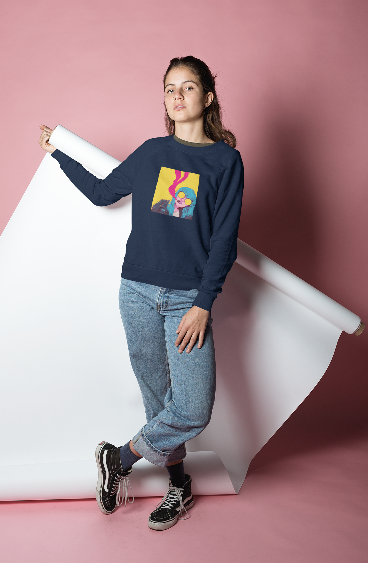REBEL GIRL - Winter Sweatshirts NAVY BLUE