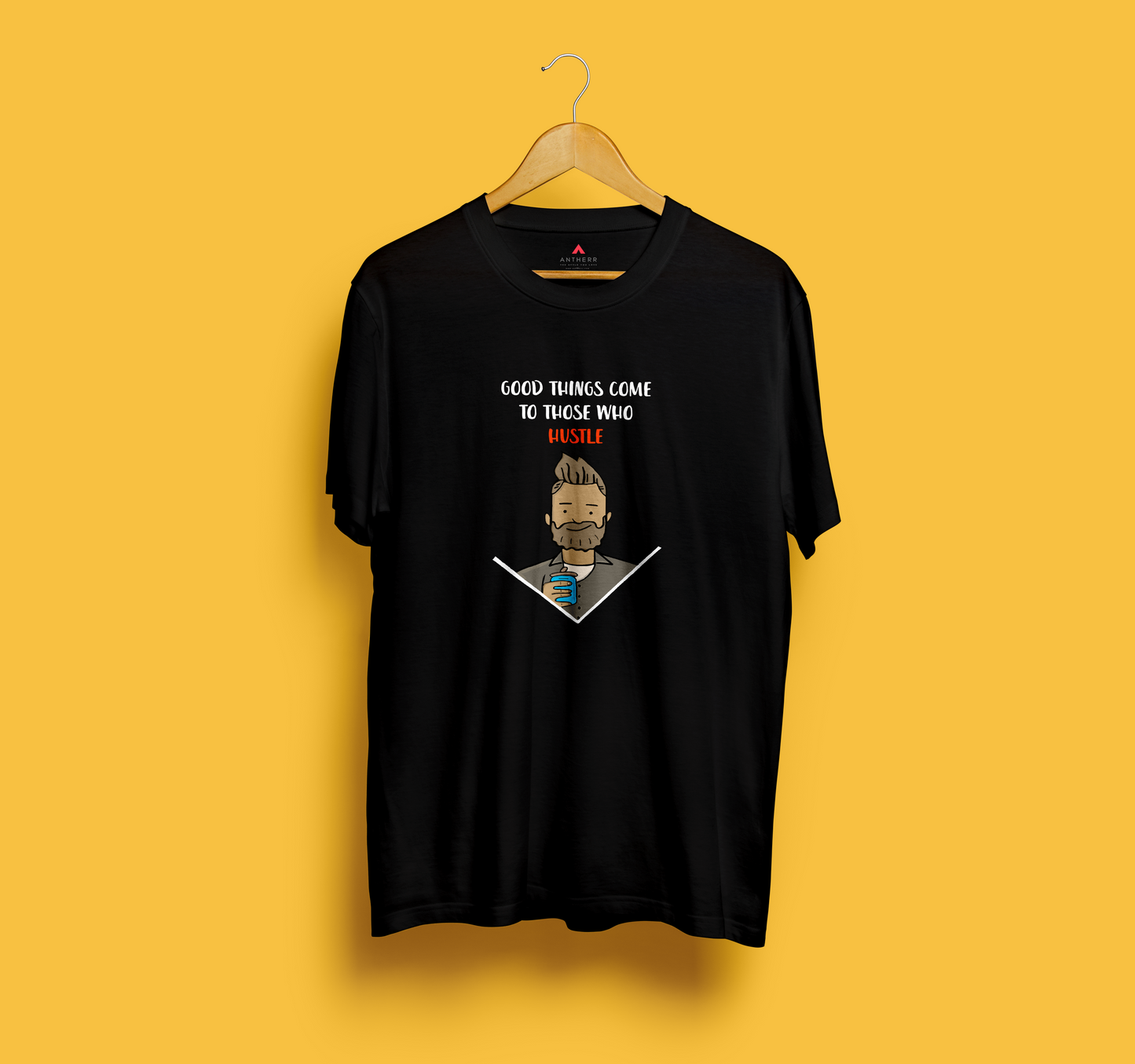 "GOOD THINGS"- HALF-SLEEVE T-SHIRT'S BLACK