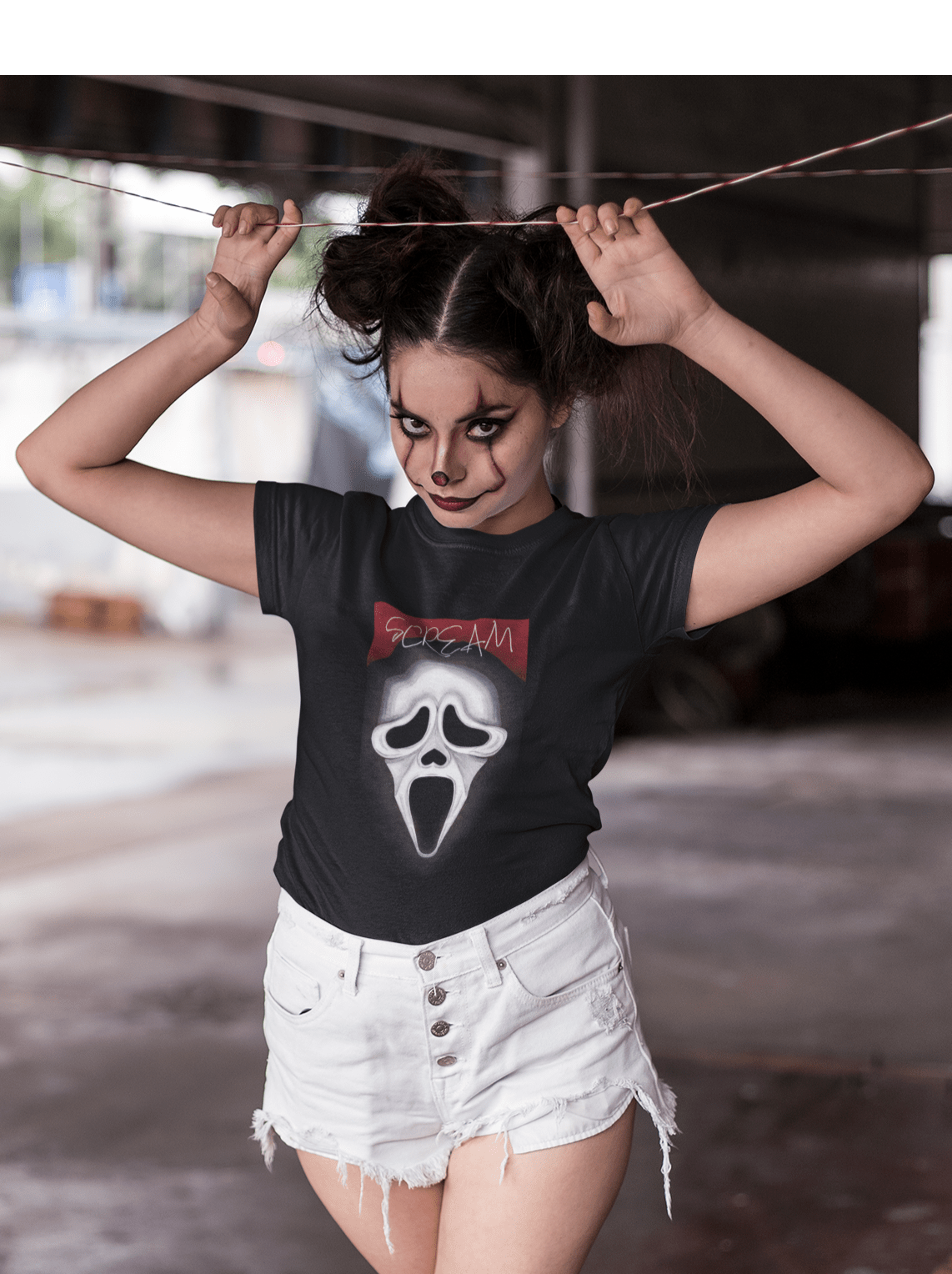 SCREAM - HALF-SLEEVE T-SHIRTS BLACK
