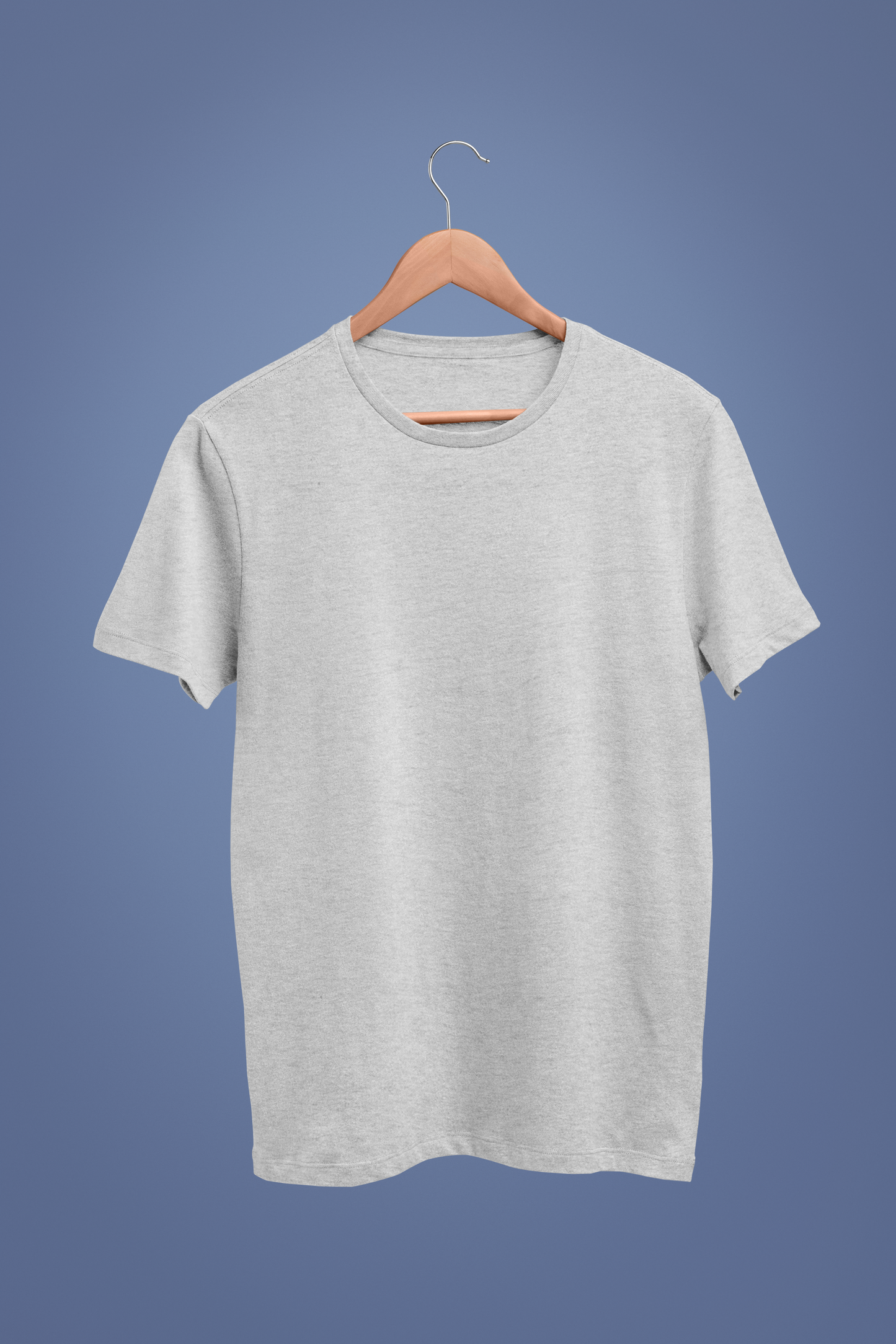 BASIC HEATHER GREY HALF-SLEEVE T-SHIRTS