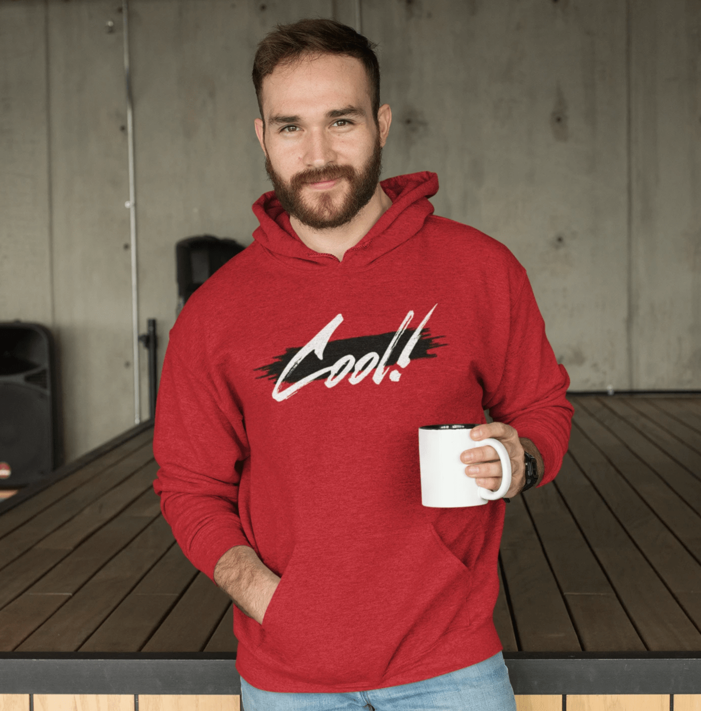 "COOL" - WINTER HOODIES RED
