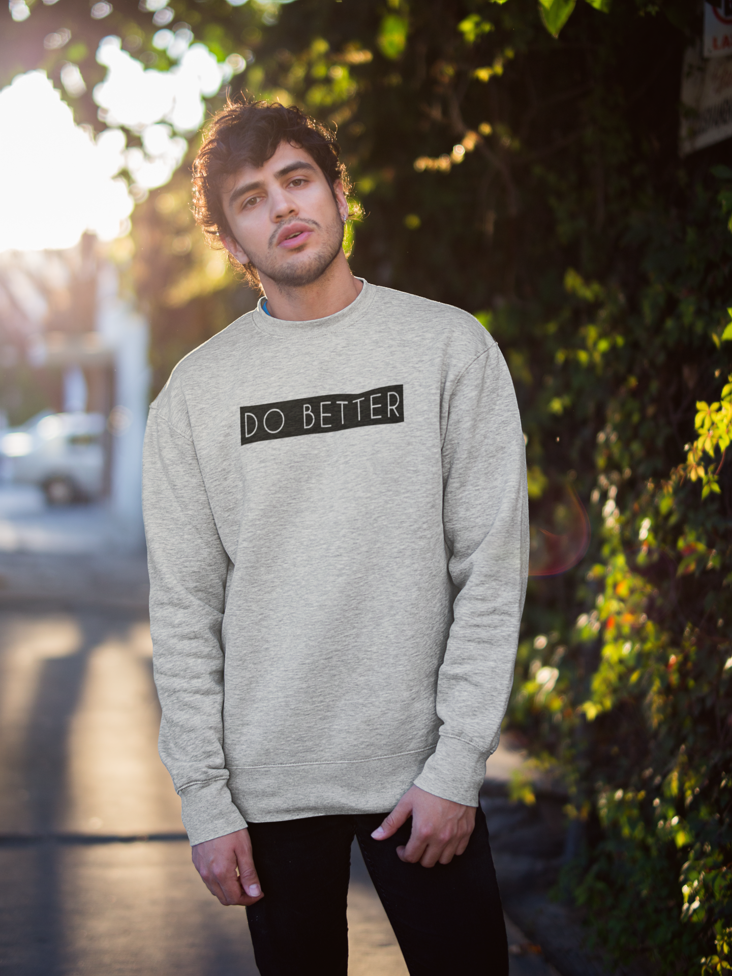 Do Better - Grey Melange Winter Sweatshirts GREY MELANGE