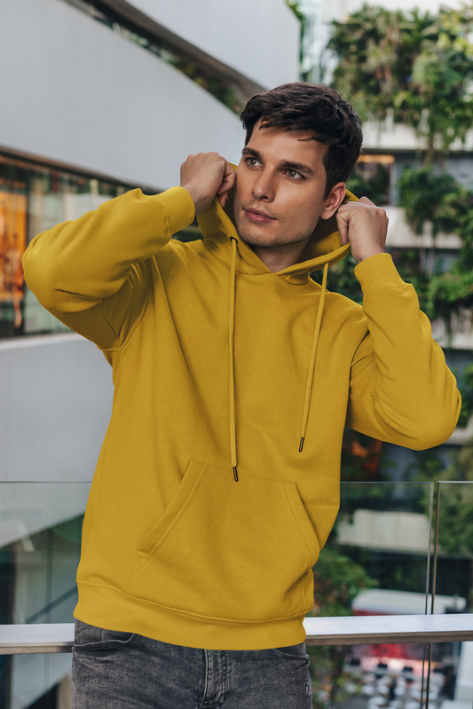Basic Mustard Yellow Winter Hoodies MUSTARD YELLOW