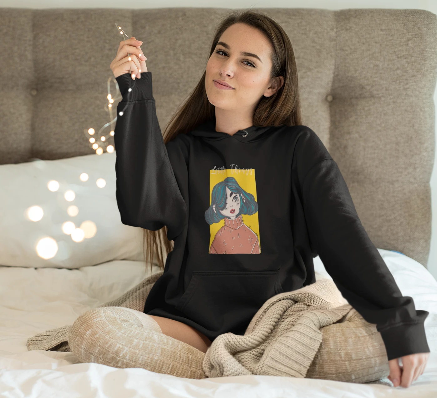 Li'L Things - WINTER WOMEN HOODIES BLACK