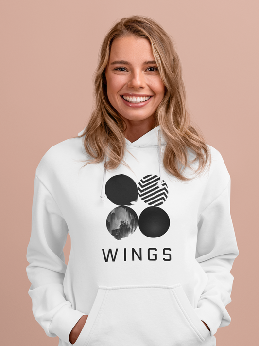 WINGS : BTS - WINTER HOODIES WHITE