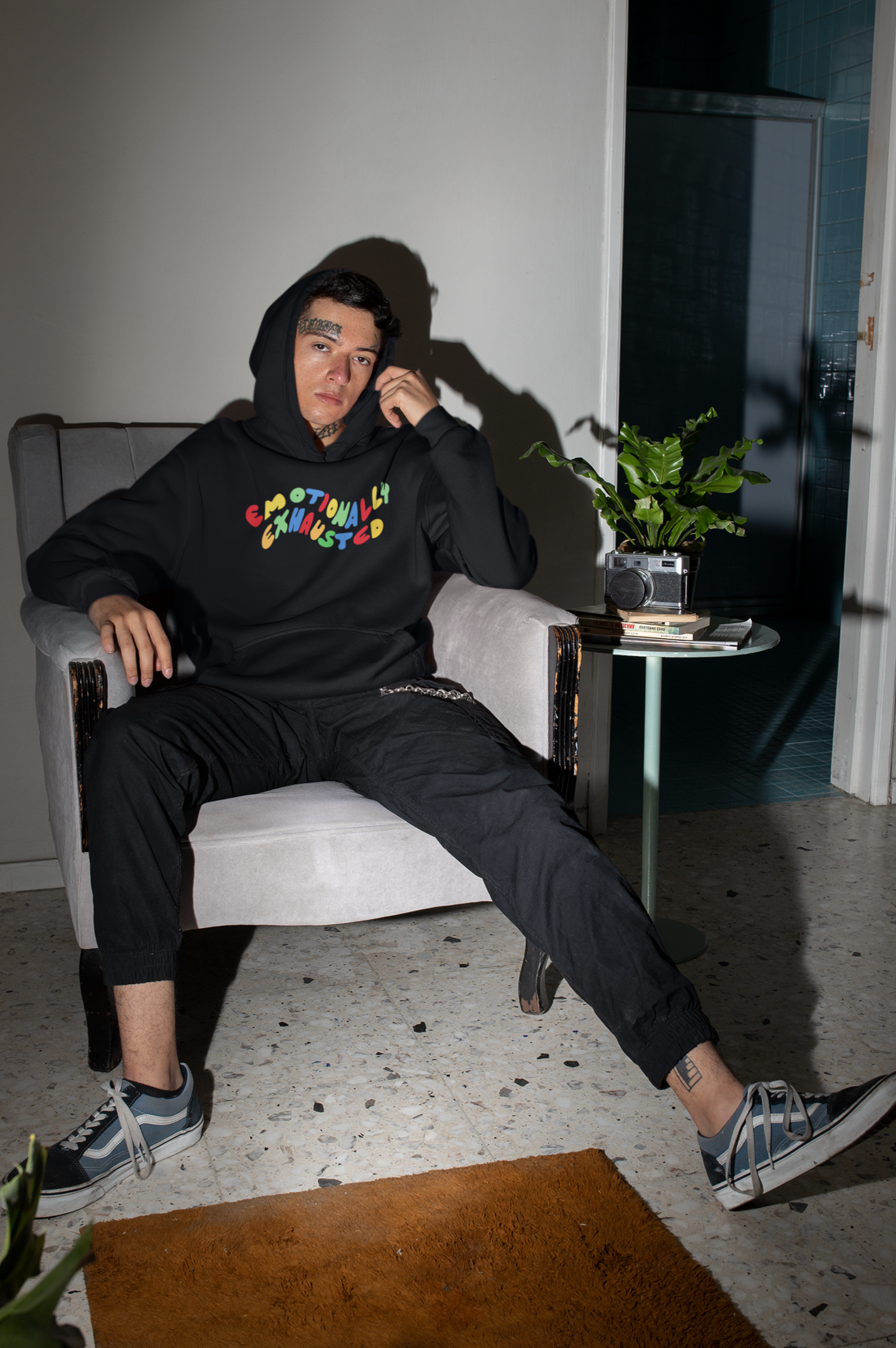 Emotionally Exhausted: Aesthetic - WINTER HOODIES BLACK