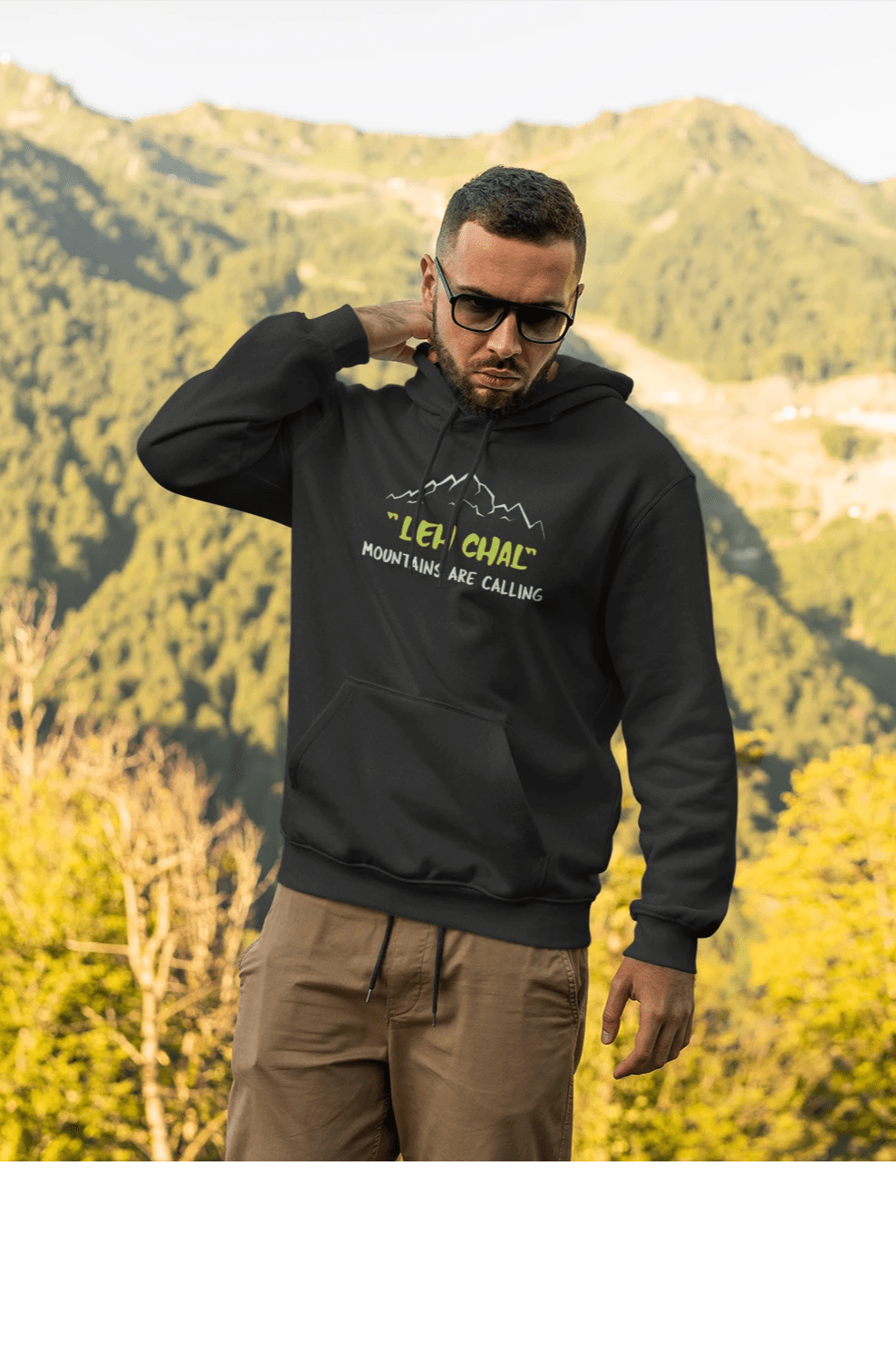 " LEH CHAL " - WINTER HOODIES FOR MEN BLACK