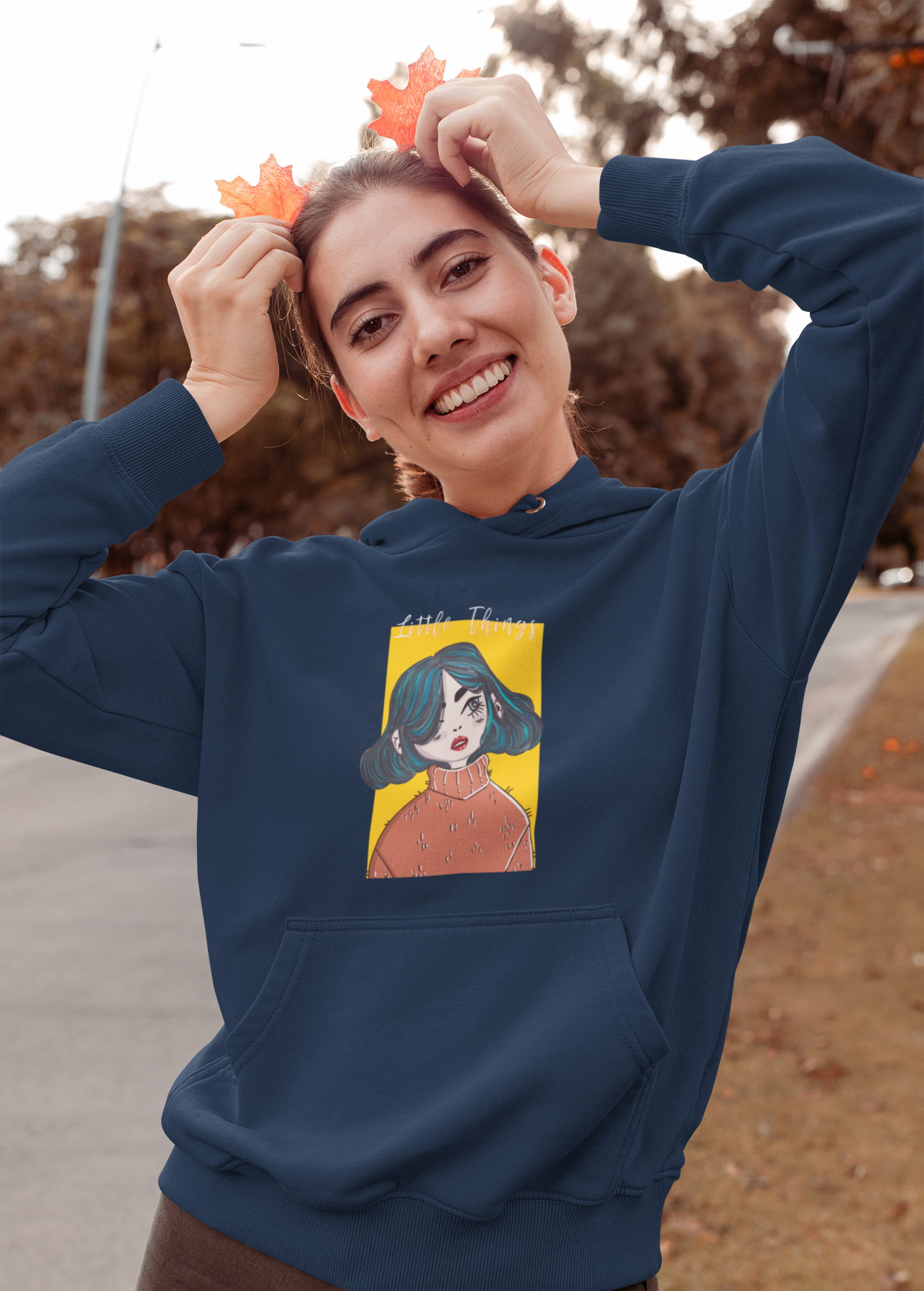 Li'L Things - WINTER WOMEN HOODIES NAVY BLUE