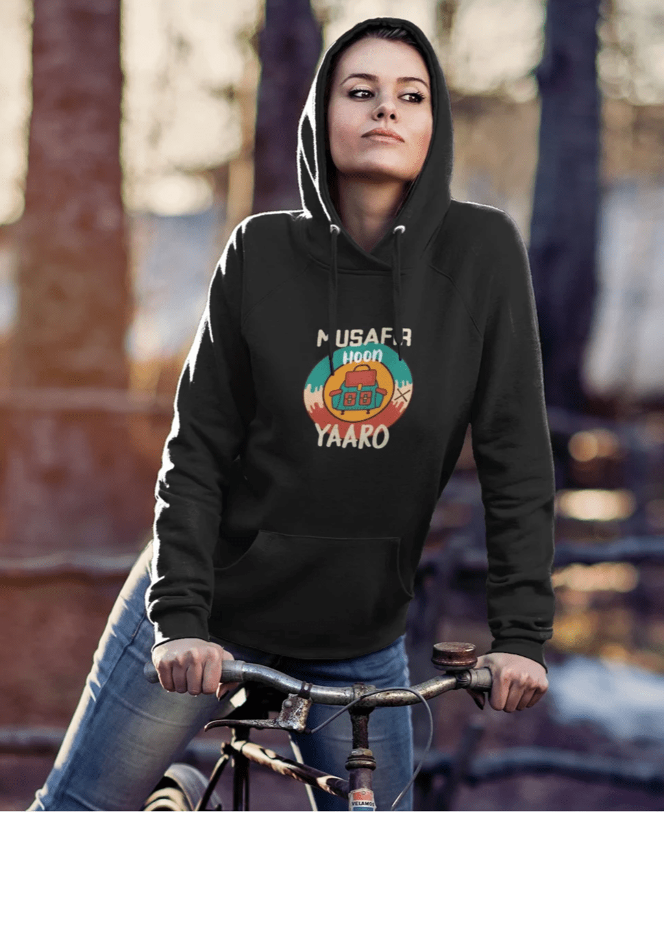 " MUSAFIR HOON YAARO " - WINTER HOODIES BLACK