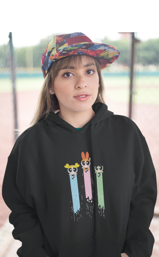 POWERPUFF GIRLS: WINTER HOODIES BLACK