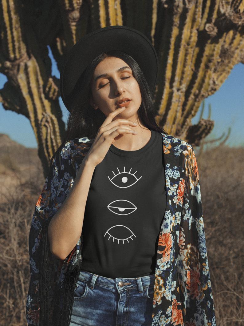 3rd Eye Art - MINIMAL: Unisex Half-Sleeve T-Shirt BLACK