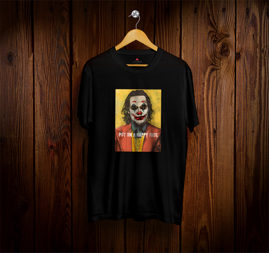 " JOKER - PUT ON A HAPPY FACE " - HALF-SLEEVE T-SHIRTS
