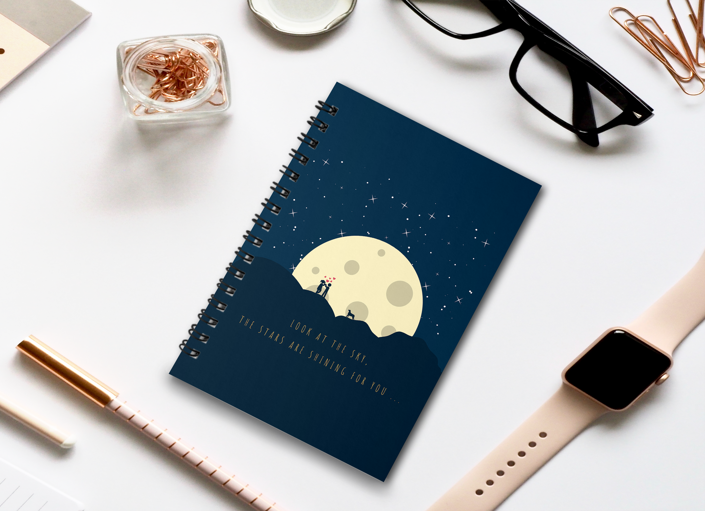 LOOK AT THE SKY THE STARS ARE SHINING FOR YOU SPIRAL NOTEBOOK A5