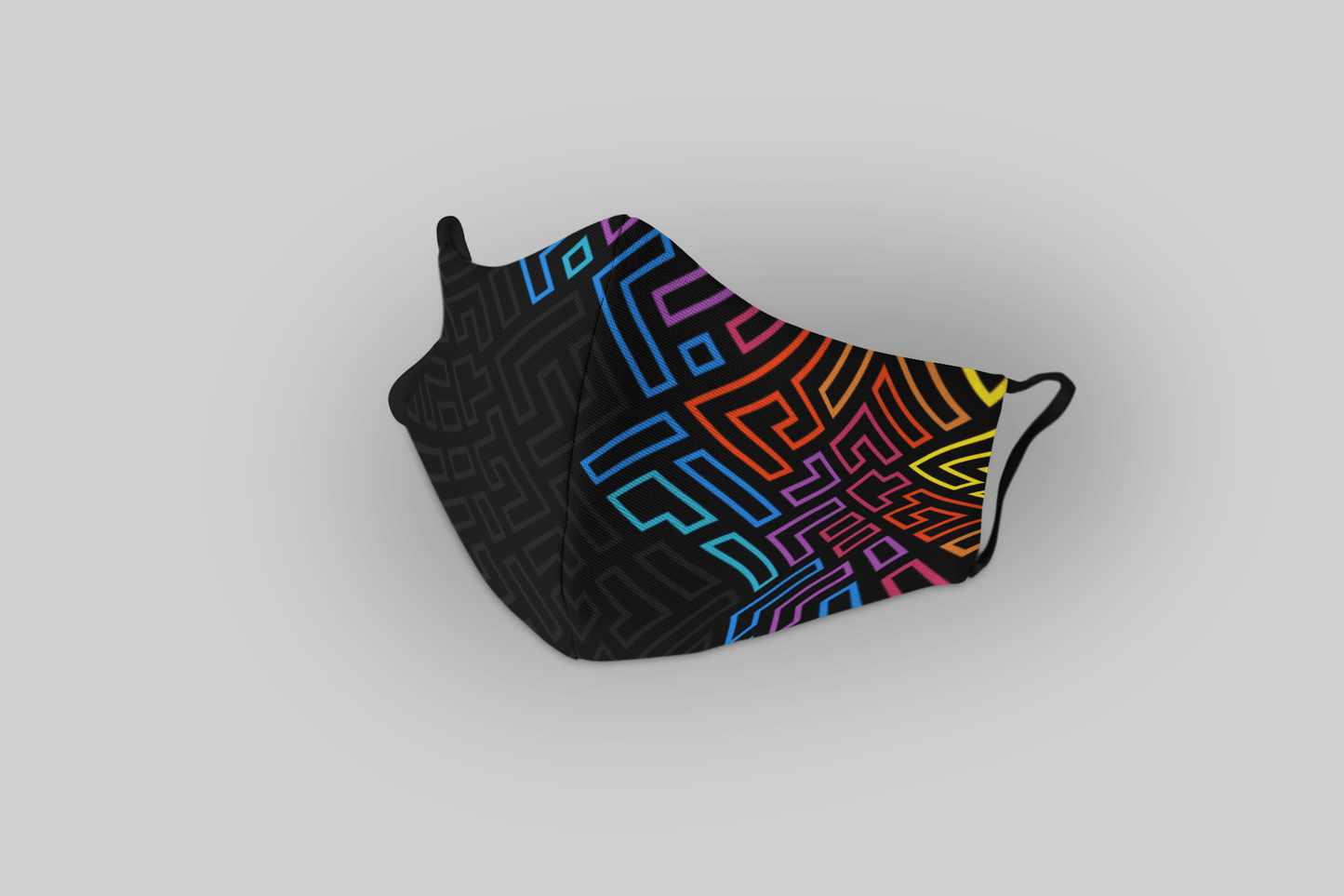"Abstract Pattern" : Tetra Shield Protection Mask (PACK OF 3) L (10 x 5.5) Inch