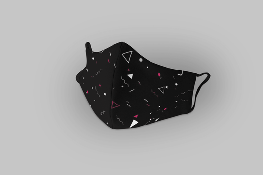 " Minimal Pattern"- Printed Tetra Shield Protection Mask