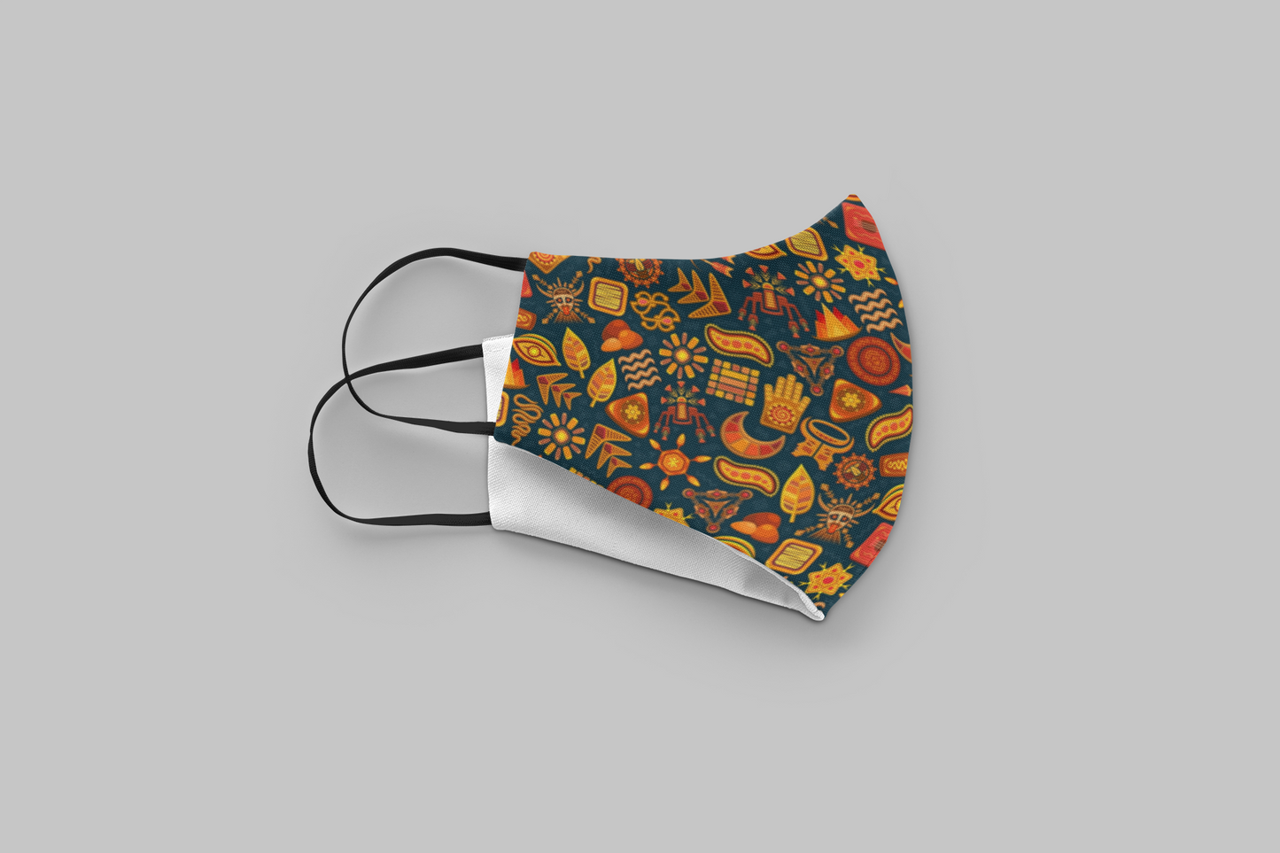 Tribal Doodle : Printed Tetra Shield Protection Mask ( PACK OF 3 )