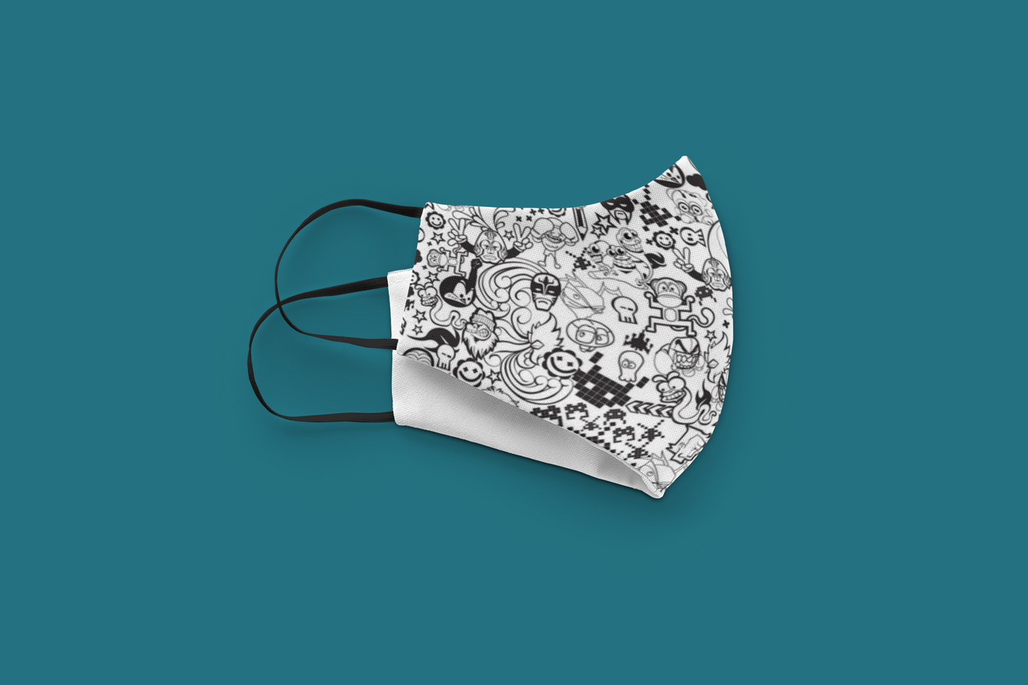Doodle Art Patterns- Printed Tetra Shield Protection Unisex Mask