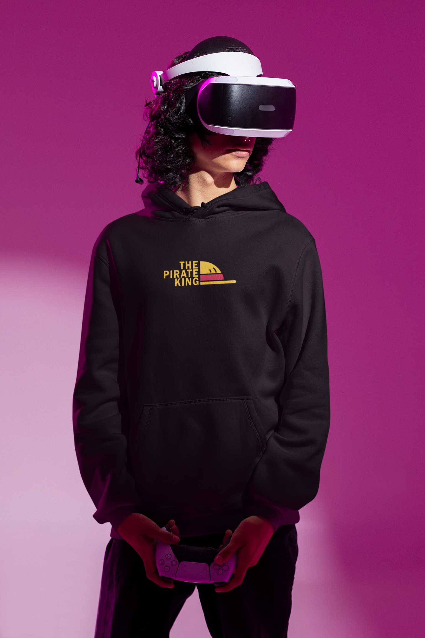 The Pirate King- Monkey D Luffy- (Double Sided Print): Anime: WINTER HOODIES