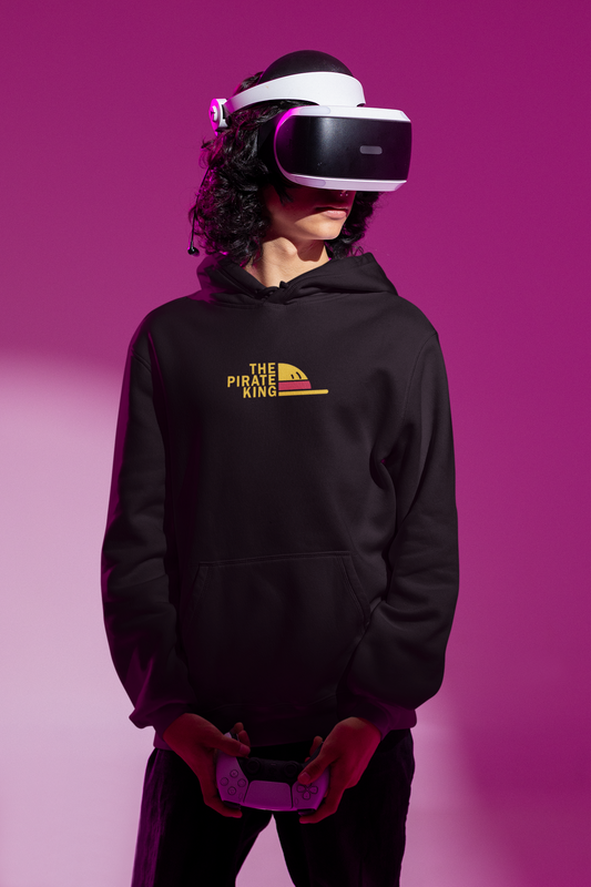 The Pirate King- Monkey D Luffy- (Double Sided Print): Anime: WINTER HOODIES