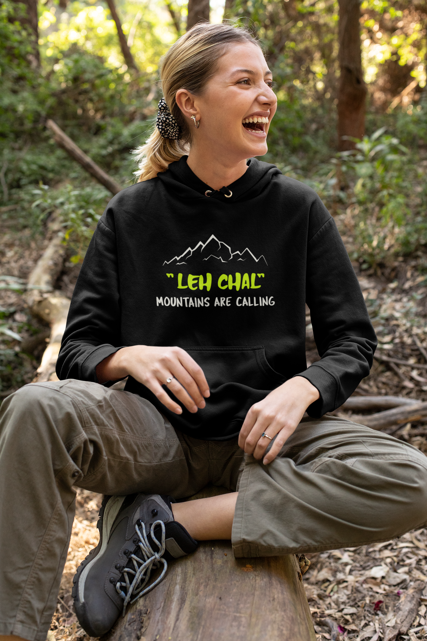 " LEH CHAL " - WINTER HOODIES FOR MEN BLACK