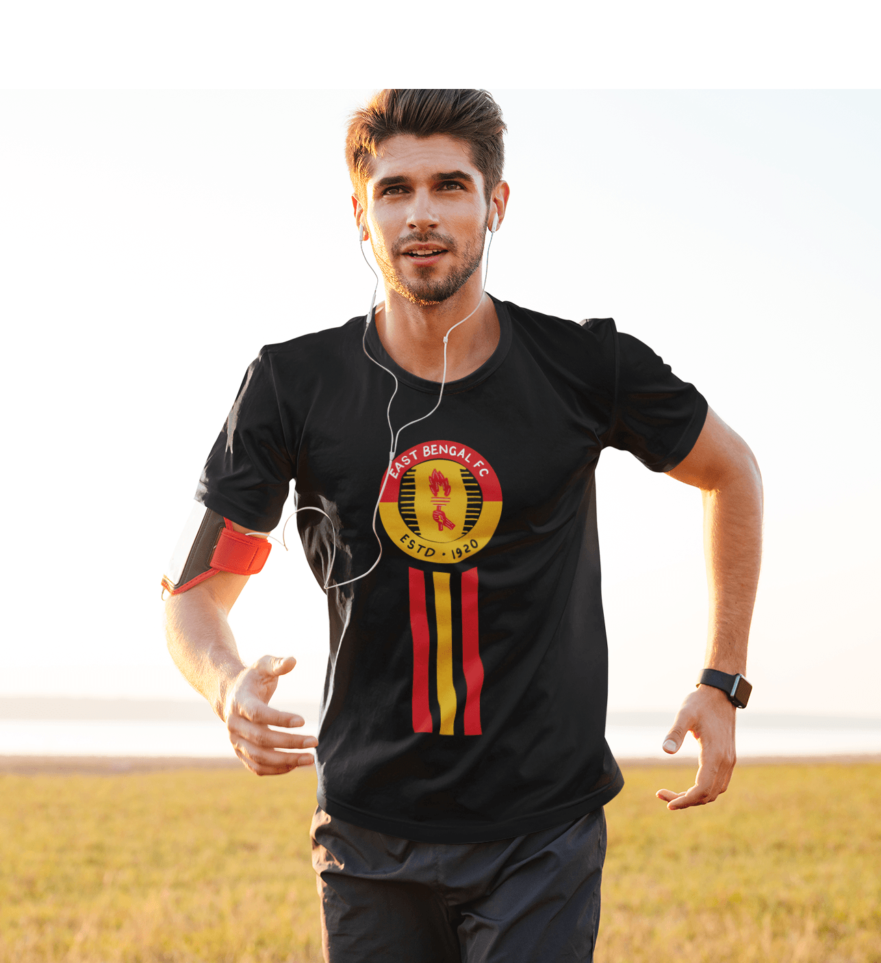 EAST BENGAL - BENGALI FEVER - HALF SLEEVE T-SHIRT BLACK