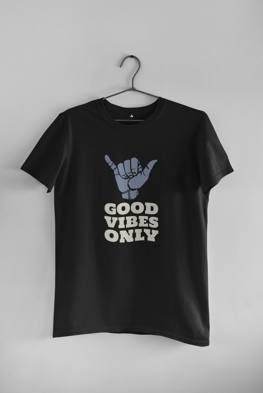 GOOD VIBES ONLY HALF-SLEEVE T-SHIRT