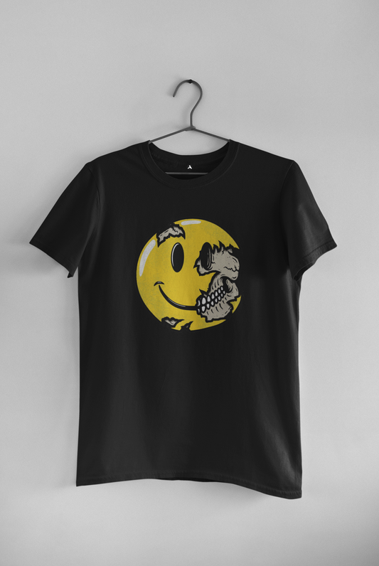 SKULL SMILEY : HALF SLEEVE T-SHIRT